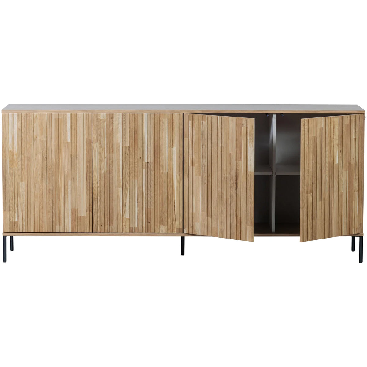 WOOOD, New Gravure Sideboard 200 cm i Ek – Natur [FSC]