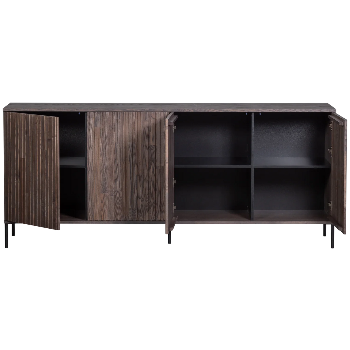 WOOOD, New Gravure Sideboard 200 cm i Askfanér – Espresso [FSC]