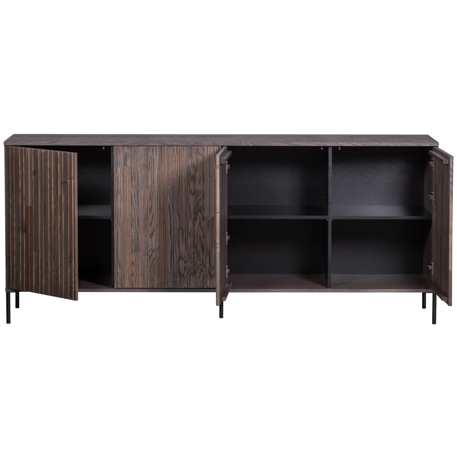 WOOD, New Gravure Sideboard 200 cm i Askfanér – Espresso [FSC]