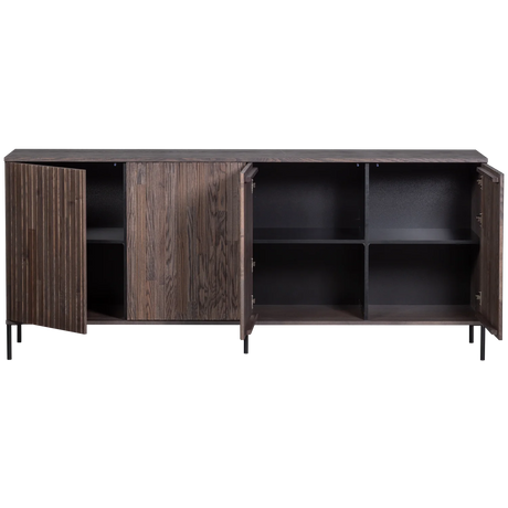 WOOOD, New Gravure Sideboard 200 cm i Askfanér – Espresso [FSC]