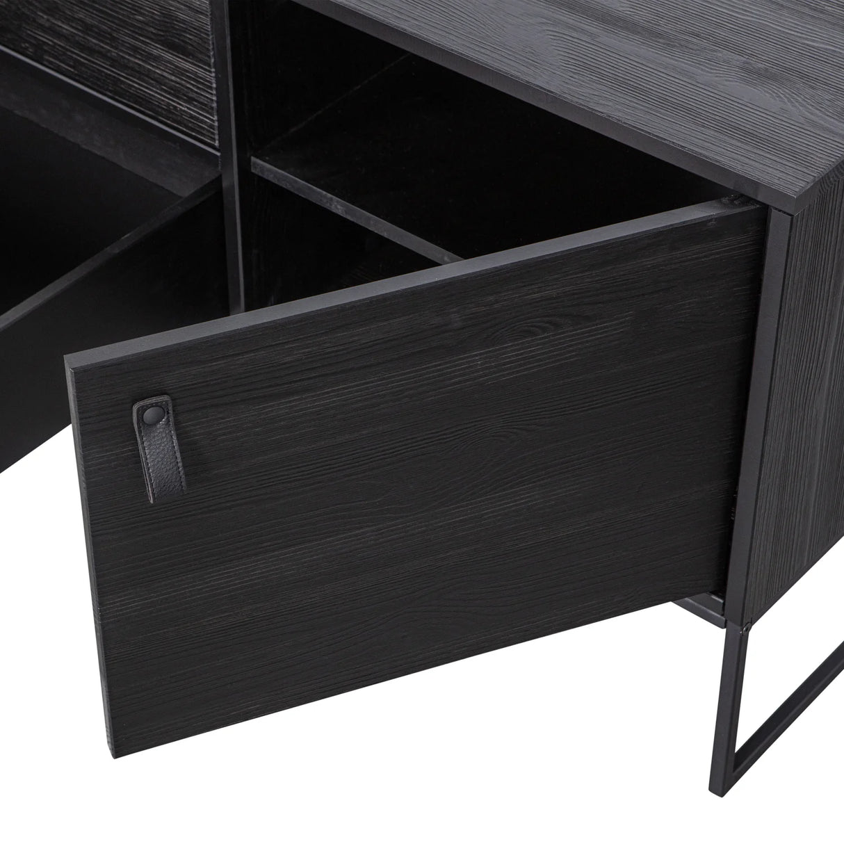 WOOOD, Silas TV-bänk 180 cm i Borstad Ask – Blacknight FSC®