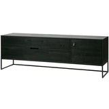 WOOOD, Silas TV-bänk 180 cm i Borstad Ask – Blacknight FSC®