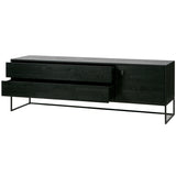 WOOOD, Silas TV-bänk 180 cm i Borstad Ask – Blacknight FSC®