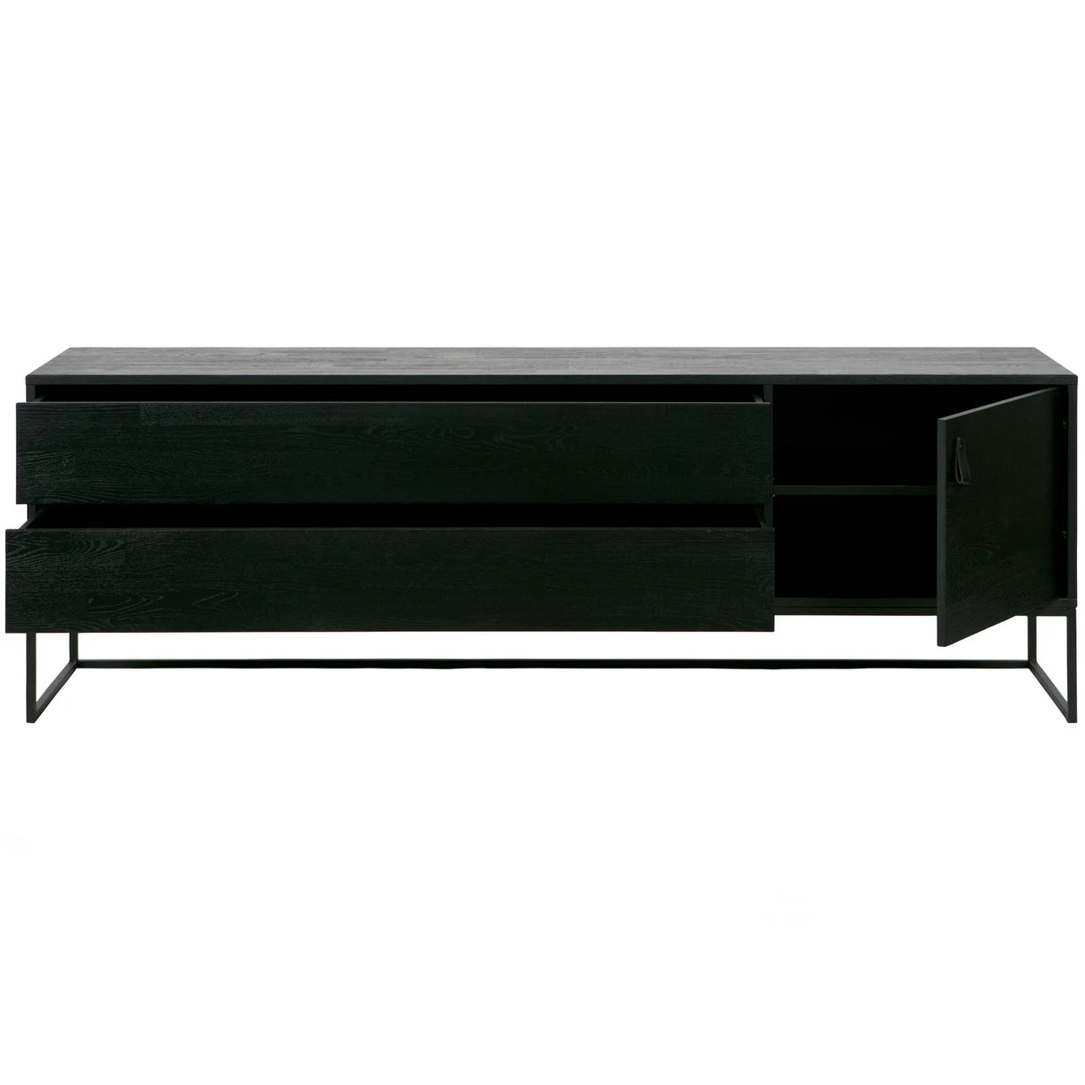 WOOOD, Silas TV-bänk 180 cm i Borstad Ask – Blacknight FSC®