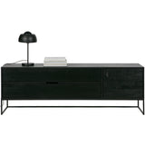 WOOOD, Silas TV-bänk 180 cm i Borstad Ask – Blacknight FSC®