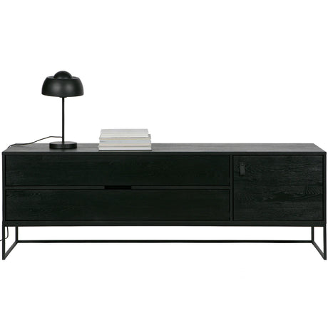 WOOOD, Silas TV-bänk 180 cm i Borstad Ask – Blacknight FSC®
