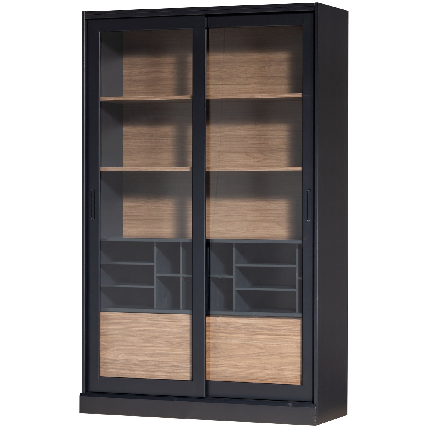 JAMES CABINET BLACK/WALNUT [fsc]