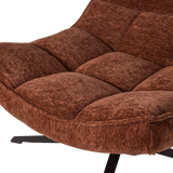 WOOD, Maudi Swivelfåtölj Chenille Brun