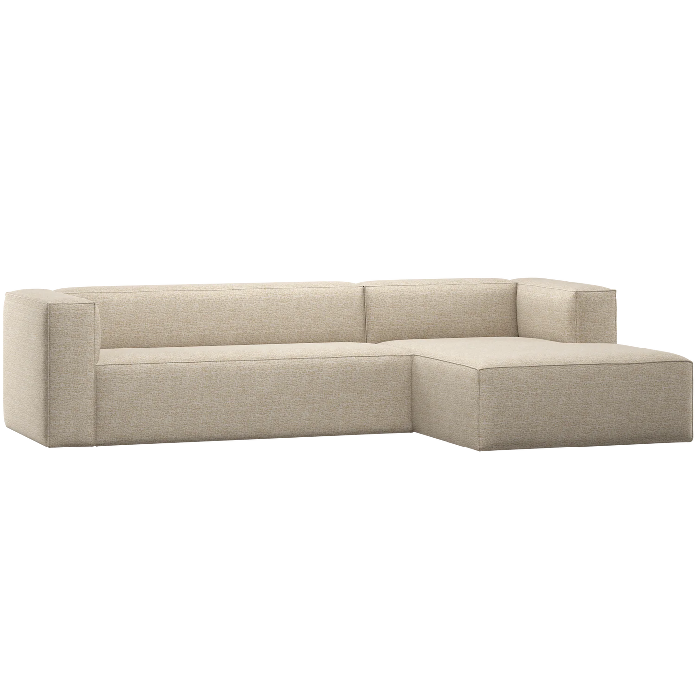WOOOD, Bean Hörnsoffa Höger – Beige Melange