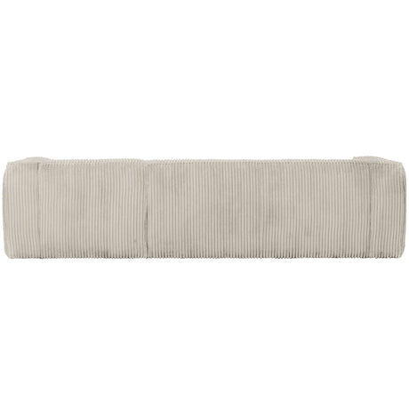 WOOOD, Bean hörnsoffa Höger Ribbat tyg – Natural