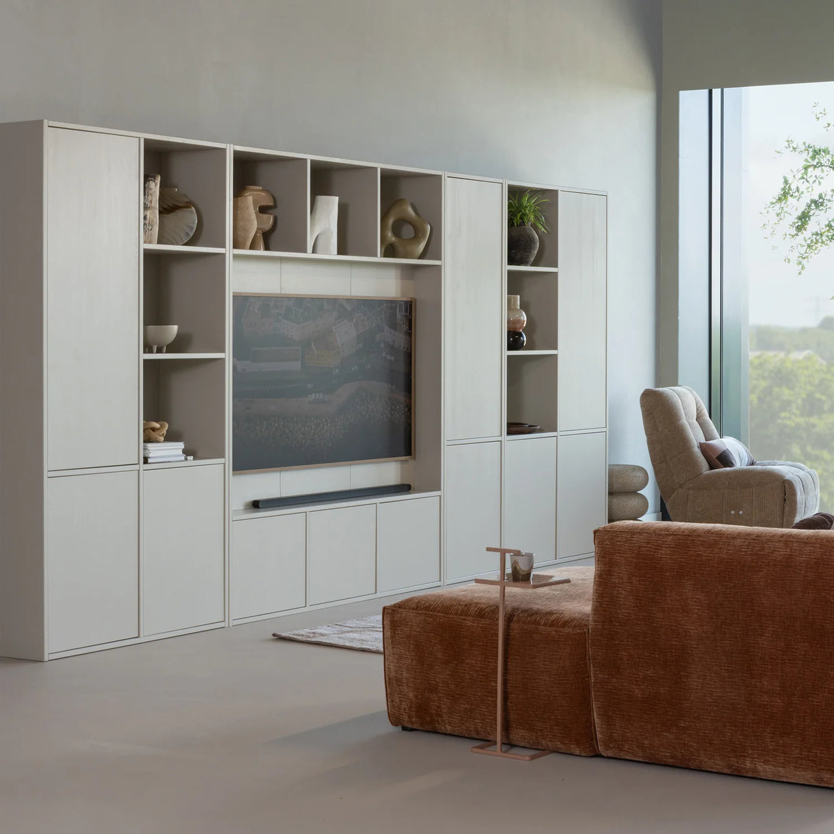 WOOOD, Meggy TV-skåp 160 cm i Furu – Dust [FSC]