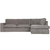 WOOOD, Thomas hörnsoffa Ribbat tyg Höger – Weathered Green