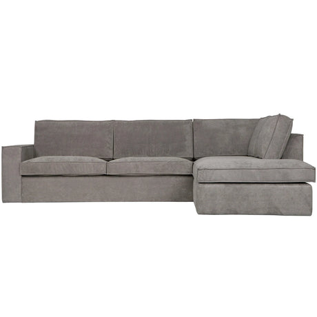 WOOOD, Thomas hörnsoffa Ribbat tyg Höger – Weathered Green