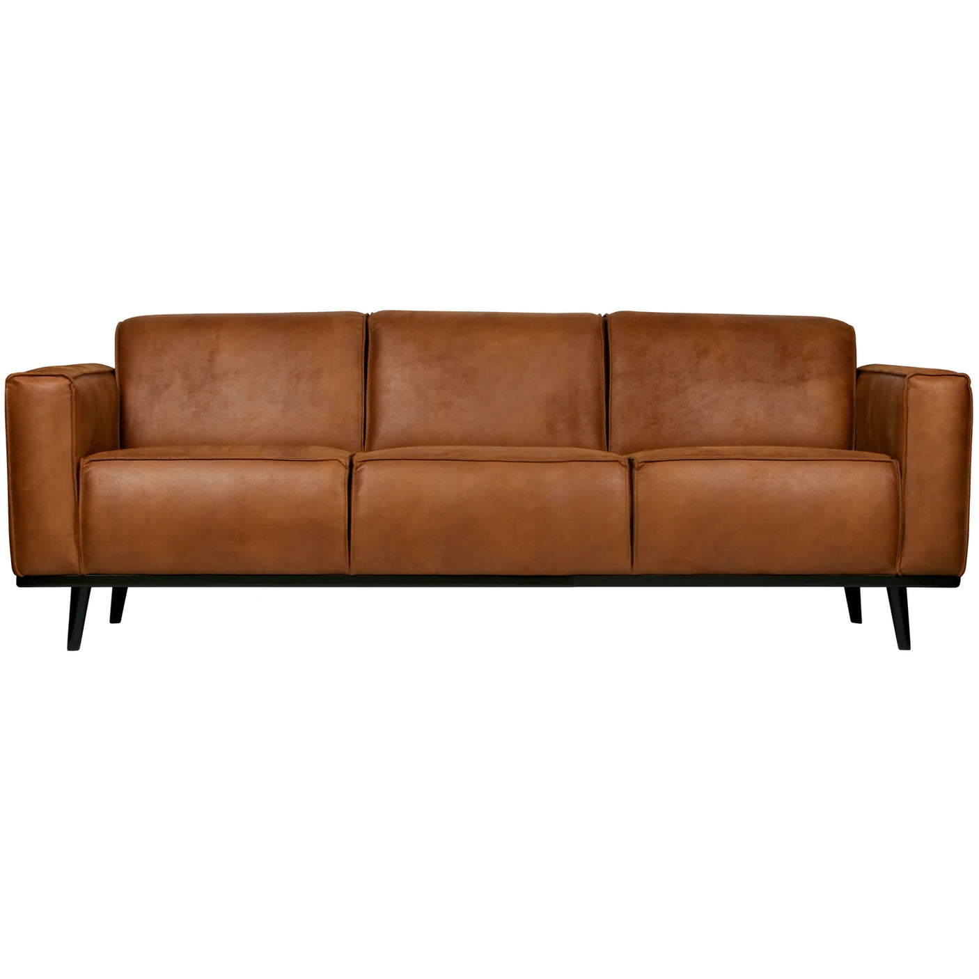 WOOOD, Statement 3-sitssoffa Eco-läder Cognac 230 cm