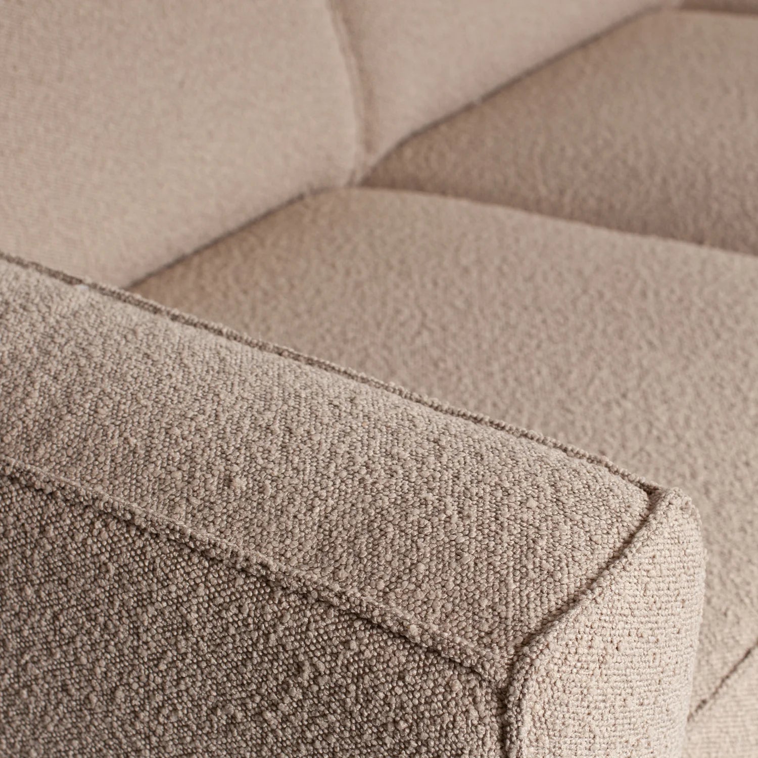 WOOOD, Statement 3-sitssoffa – Bouclé Beige 230 cm