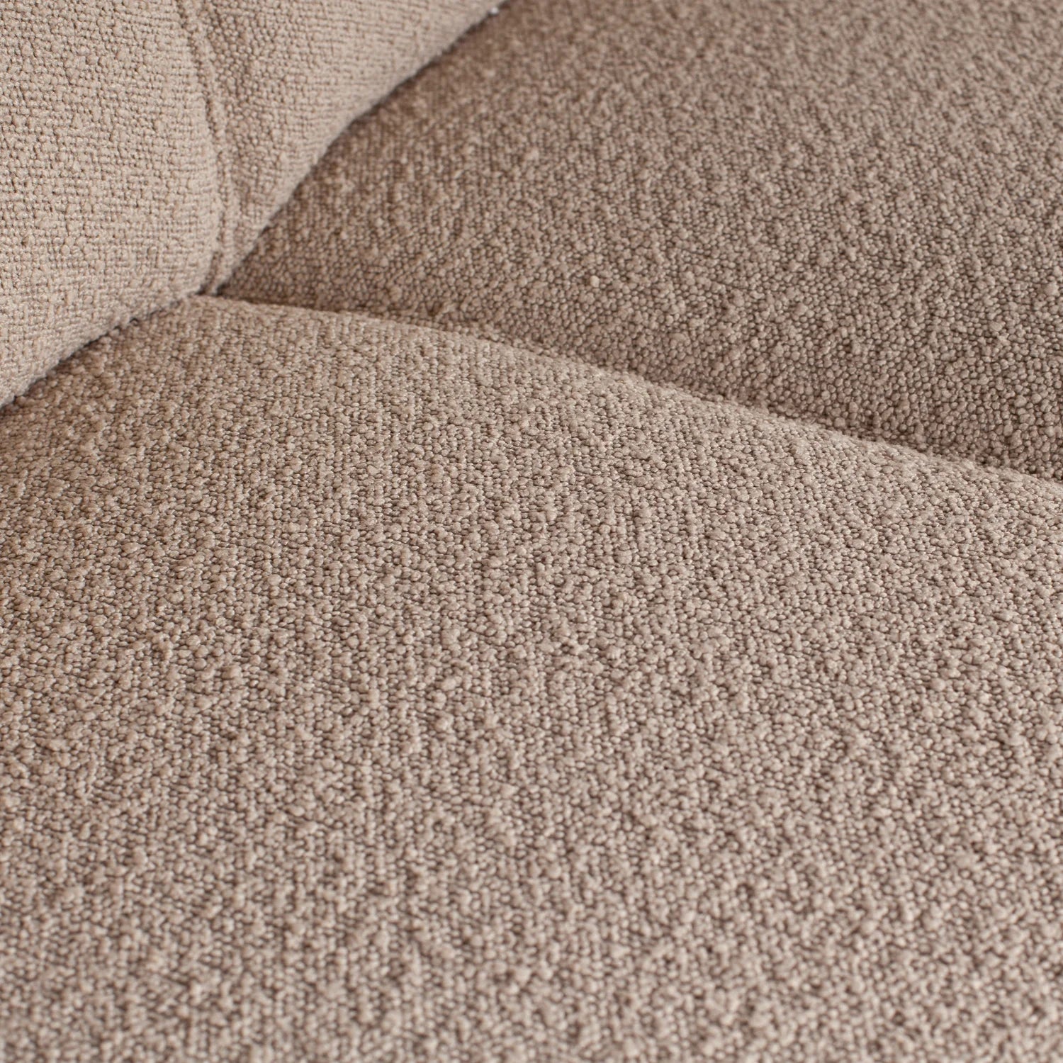WOOOD, Statement hörnsoffa vänster bouclé beige