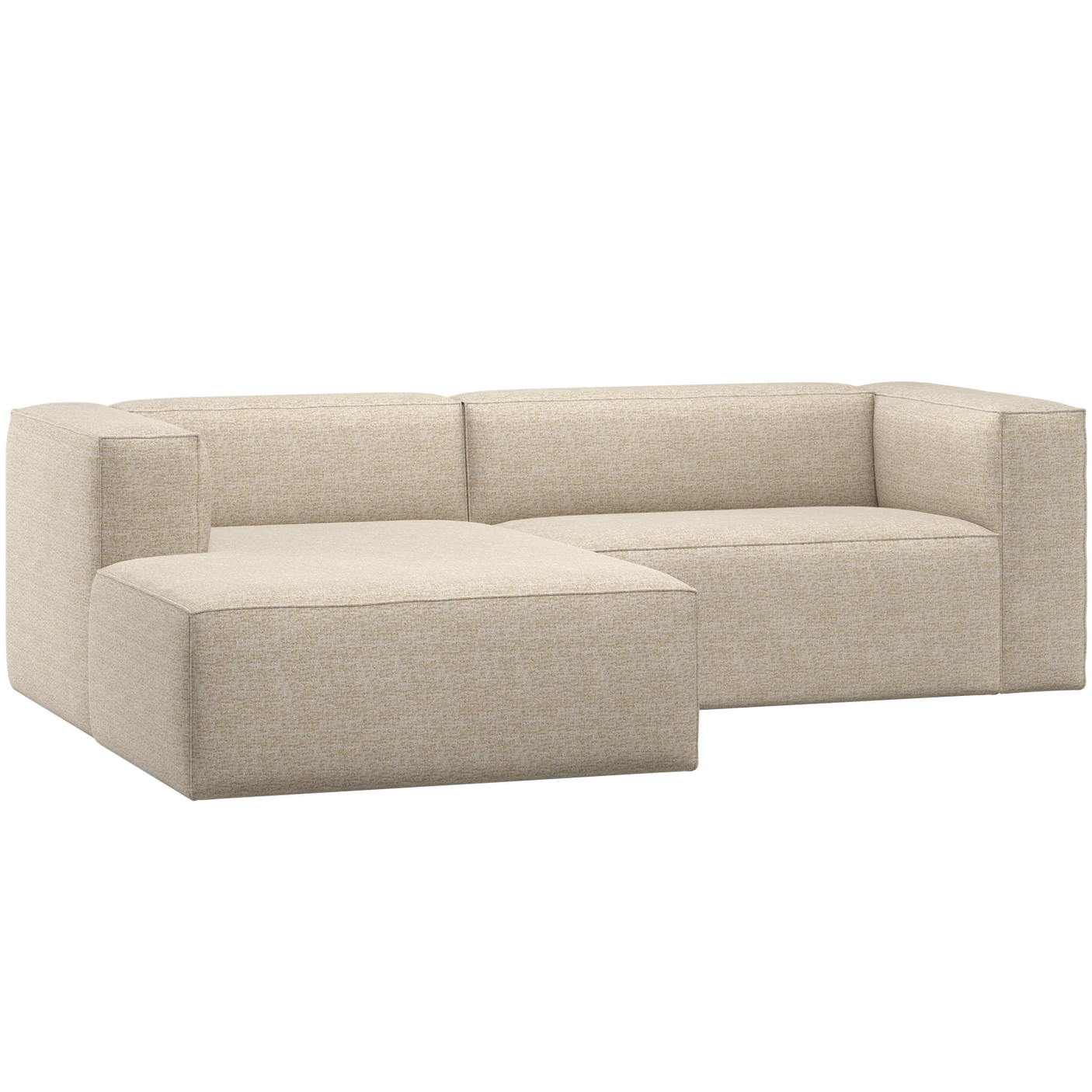 WOOOD, Bean Soffa med Divan Vänster – Beige Melange