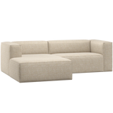 WOOOD, Bean Soffa med Divan Vänster – Beige Melange
