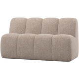 Mojo Matbänk 164 cm med Ryggstöd – Woolly Mörk Sand