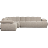WOOOD, Mojo Hörnsoffa Vänster – Bouclé Beige Melange