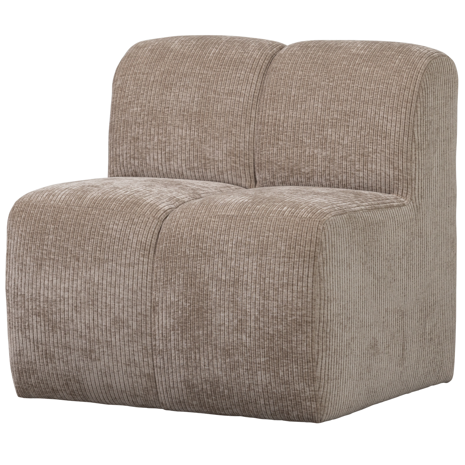 MOJO DINING BENCH 84CM WITH BACKREST RIB FABRIC DARK SAND
