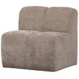 WOOOD, MOJO Matbänk 84 cm med ryggstöd i ribbat tyg – Dark Sand