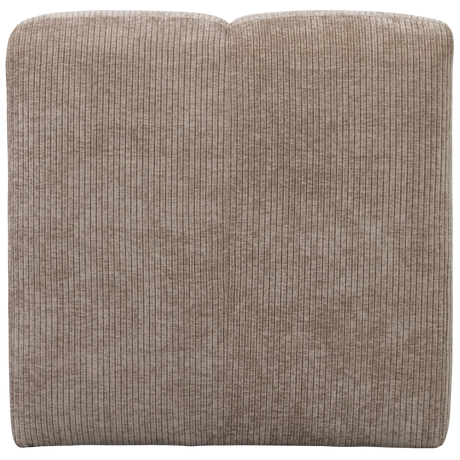 WOOOD, MOJO Matbänk 84 cm med ryggstöd i ribbat tyg – Dark Sand