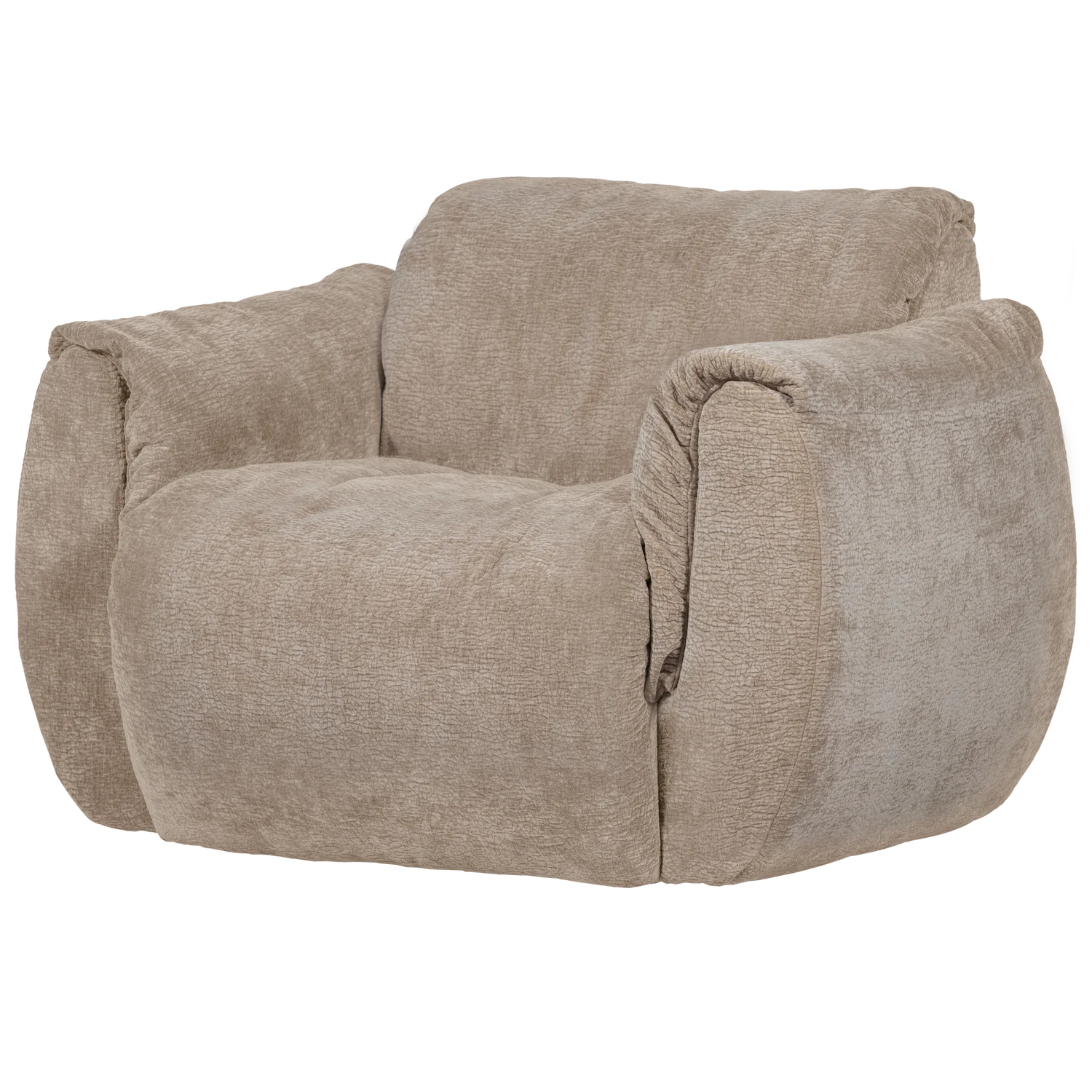 WOOOD, Baggy Svivelfåtölj 3D Chenille Sand ( Förbeställning)