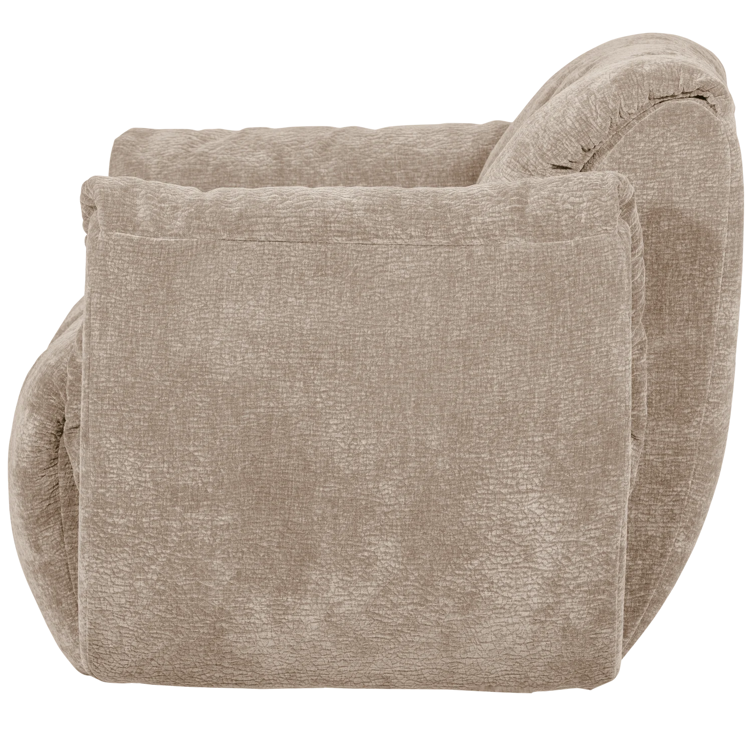 WOOOD, Baggy Svivelfåtölj 3D Chenille Sand ( Förbeställning)