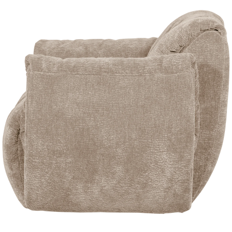 WOOOD, Baggy Svivelfåtölj 3D Chenille Sand ( Förbeställning)