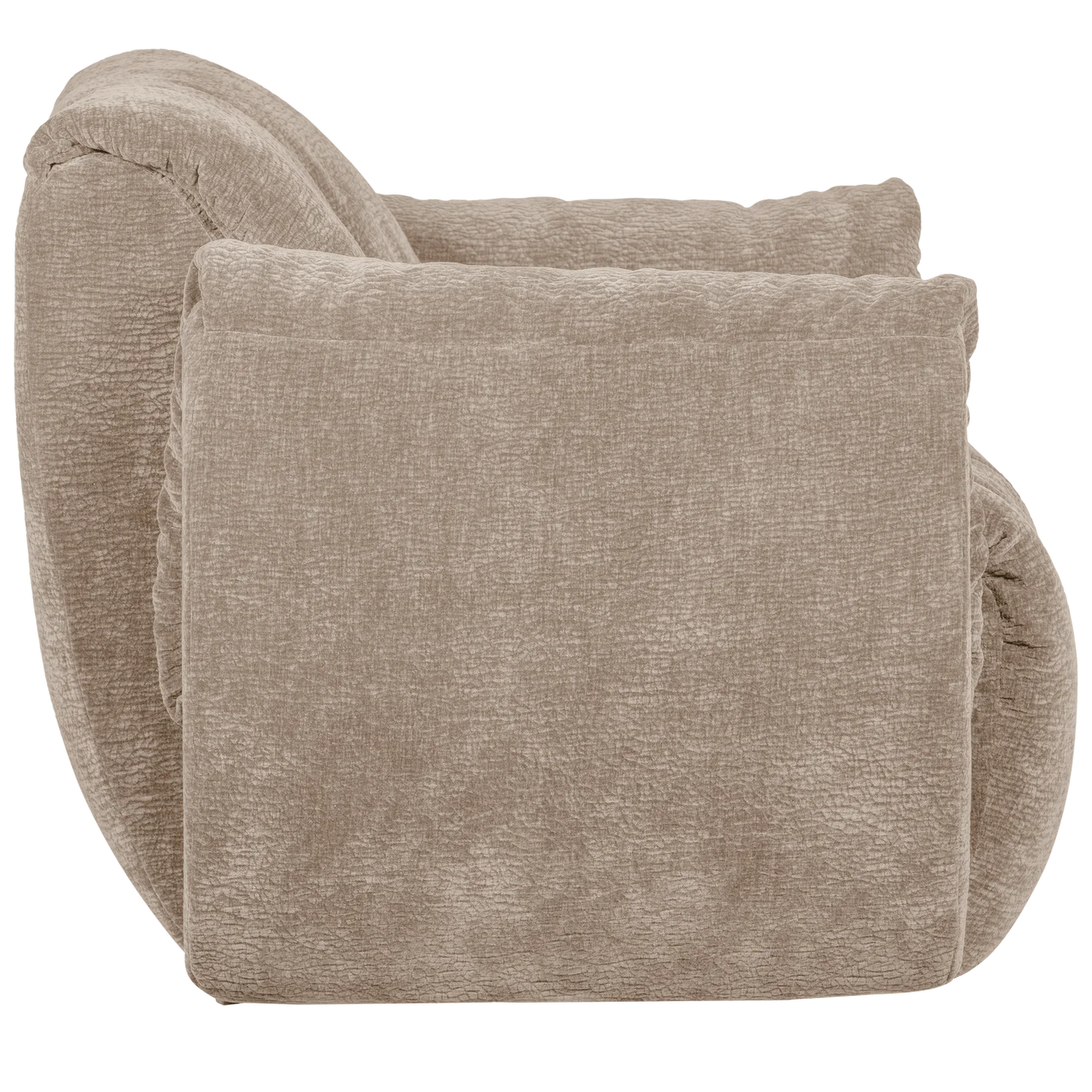 WOOOD, Baggy Svivelfåtölj 3D Chenille Sand ( Förbeställning)