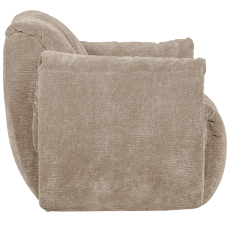 WOOOD, Baggy Svivelfåtölj 3D Chenille Sand ( Förbeställning)