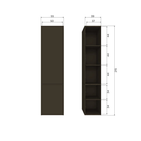 WOOOD, Meggy Smalt Förvaringsskåp 55 cm i Furu – Mellanbrun FSC®