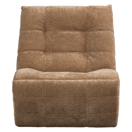 WOOD, Hein Elektrisk Recliner Ribbat Tyg Ljusbrun