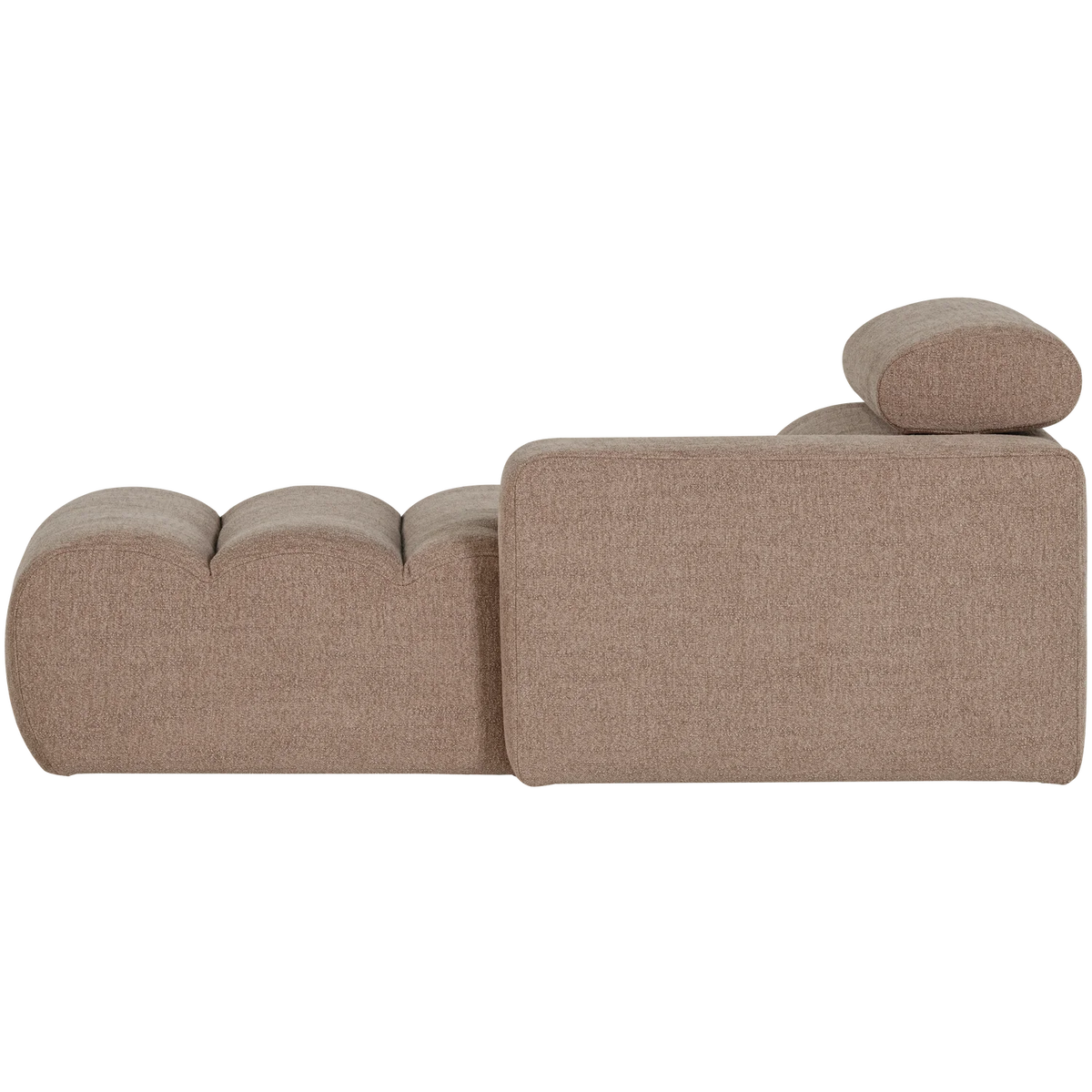 WOOOD, Novi schäslongselement höger – bouclé, taupe