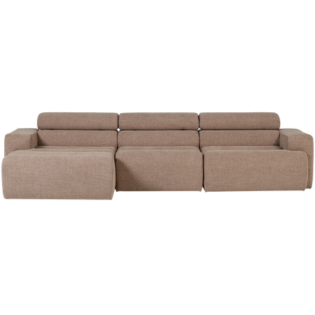 WOOOD, Novi schäslongsoffa vänster – bouclé, taupe