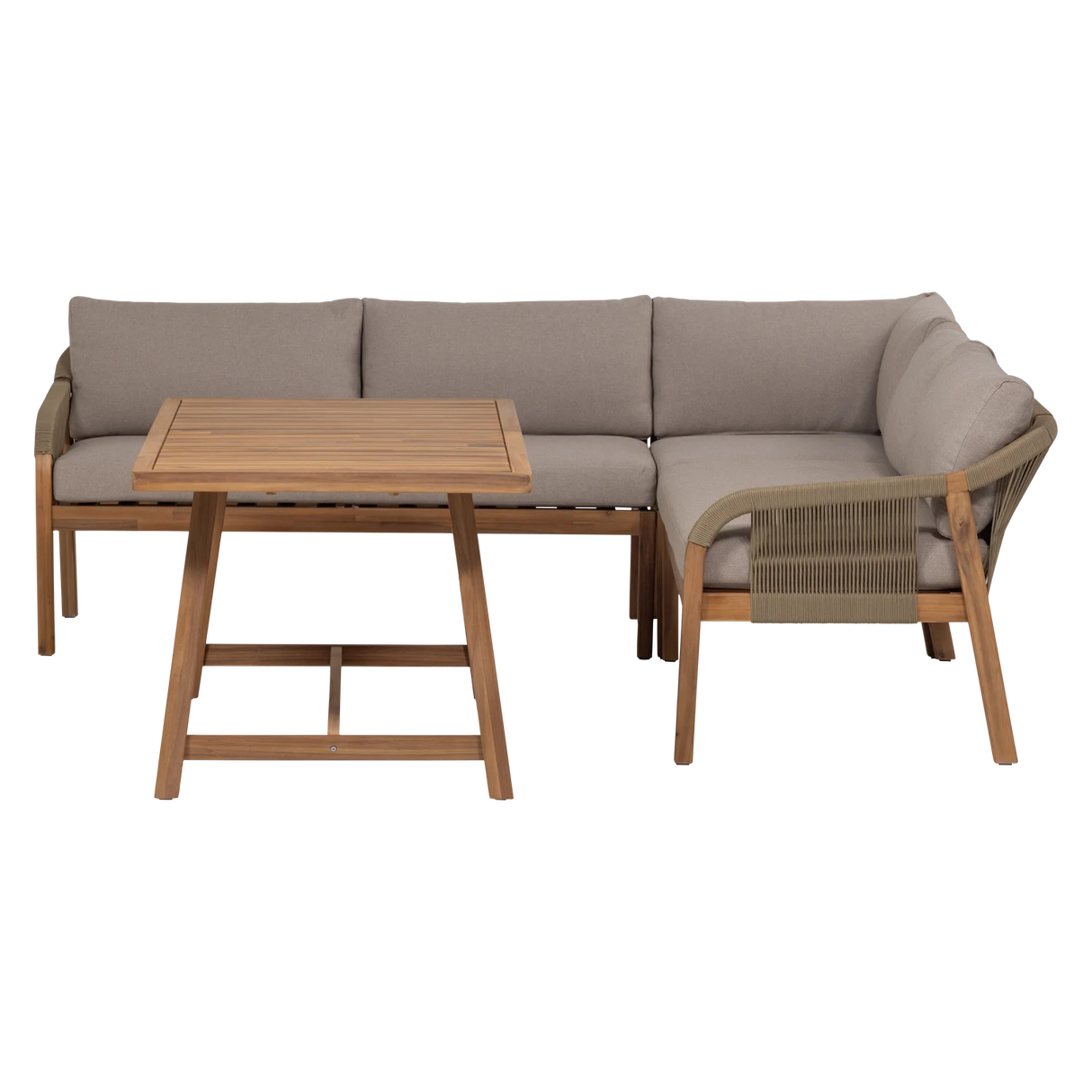 WOOOD, Taro Low Dining Loungeset i Akaciaträ – Natur [FSC]