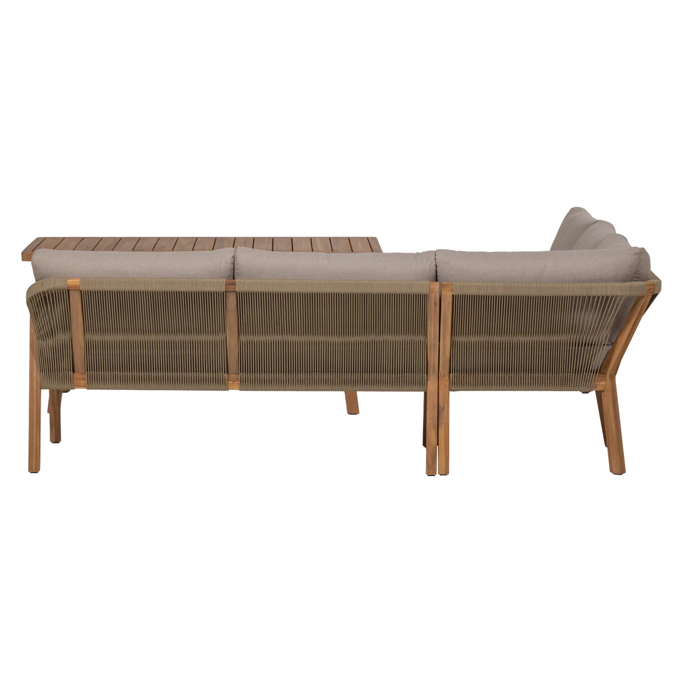 WOOOD, Taro Low Dining Loungeset i Akaciaträ – Natur [FSC]