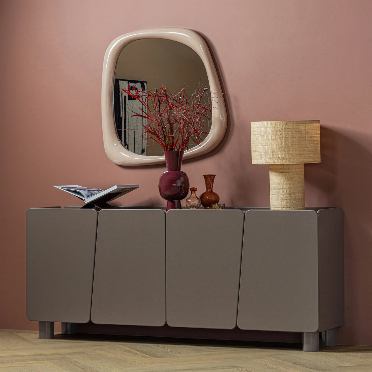 WOOOD, Root Sideboard 200 cm i Furu – Tryffelbrun [FSC]