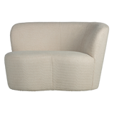 WOOOD, STONE liten högervänd soffa – bouclé, cremevit [FSC]