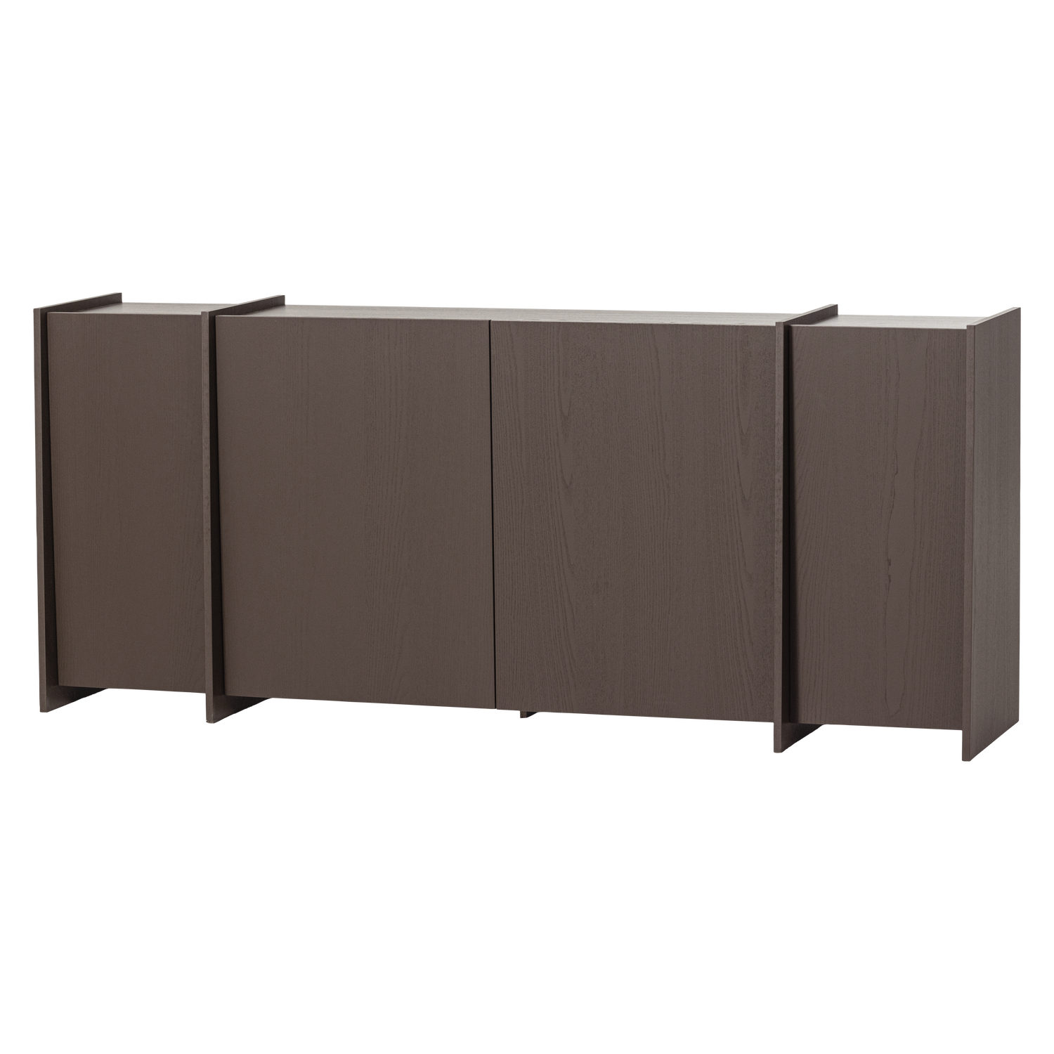 BROCK SIDEBOARD 200 CM ASH VENEER MID BROWN [fsc]