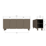 WOOOD, Root Sideboard 200 cm i Furu – Tryffelbrun [FSC]