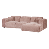 WOOOD, Cloud Soffa med Divan Höger – Chenille Taupe/Rosa [FSC]