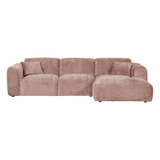 WOOOD, Cloud Soffa med Divan Höger – Chenille Taupe/Rosa [FSC]