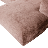 WOOOD, Cloud Soffa med Divan Höger – Chenille Taupe/Rosa [FSC]