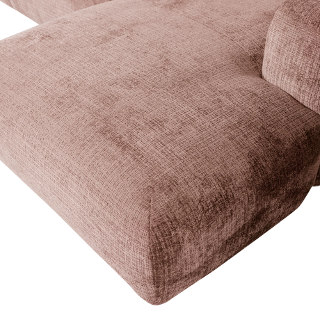 WOOOD, Cloud Soffa med Divan Höger – Chenille Taupe/Rosa [FSC]