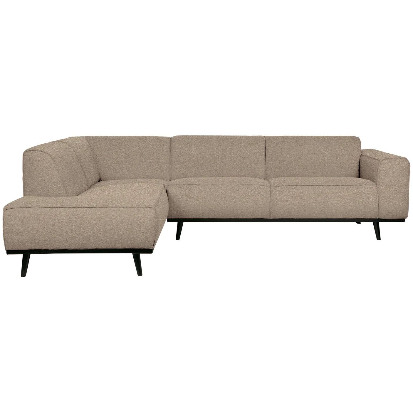 WOOOD, Statement hörnsoffa vänster bouclé beige