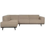 WOOOD, Statement hörnsoffa vänster bouclé beige