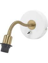 Cia Vägglampa E14 – Vit/Mässing 27 cm