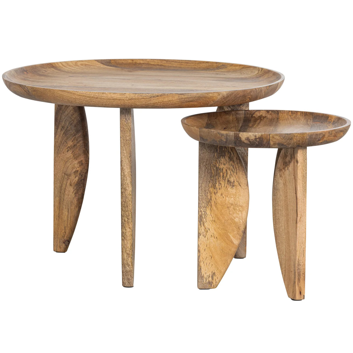 Vtwonen, High Heels sidobord i mangoträ, natur – set om 2 st.
